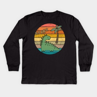 Dinosaur drawing Kids Long Sleeve T-Shirt